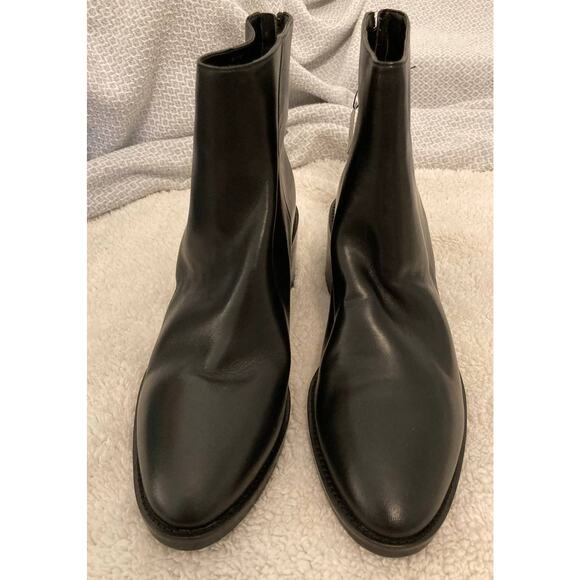 Cole Haan Taylor Waterproof Back Zip Leather Boots Sz 10B Black NWT - Picture 2 of 7